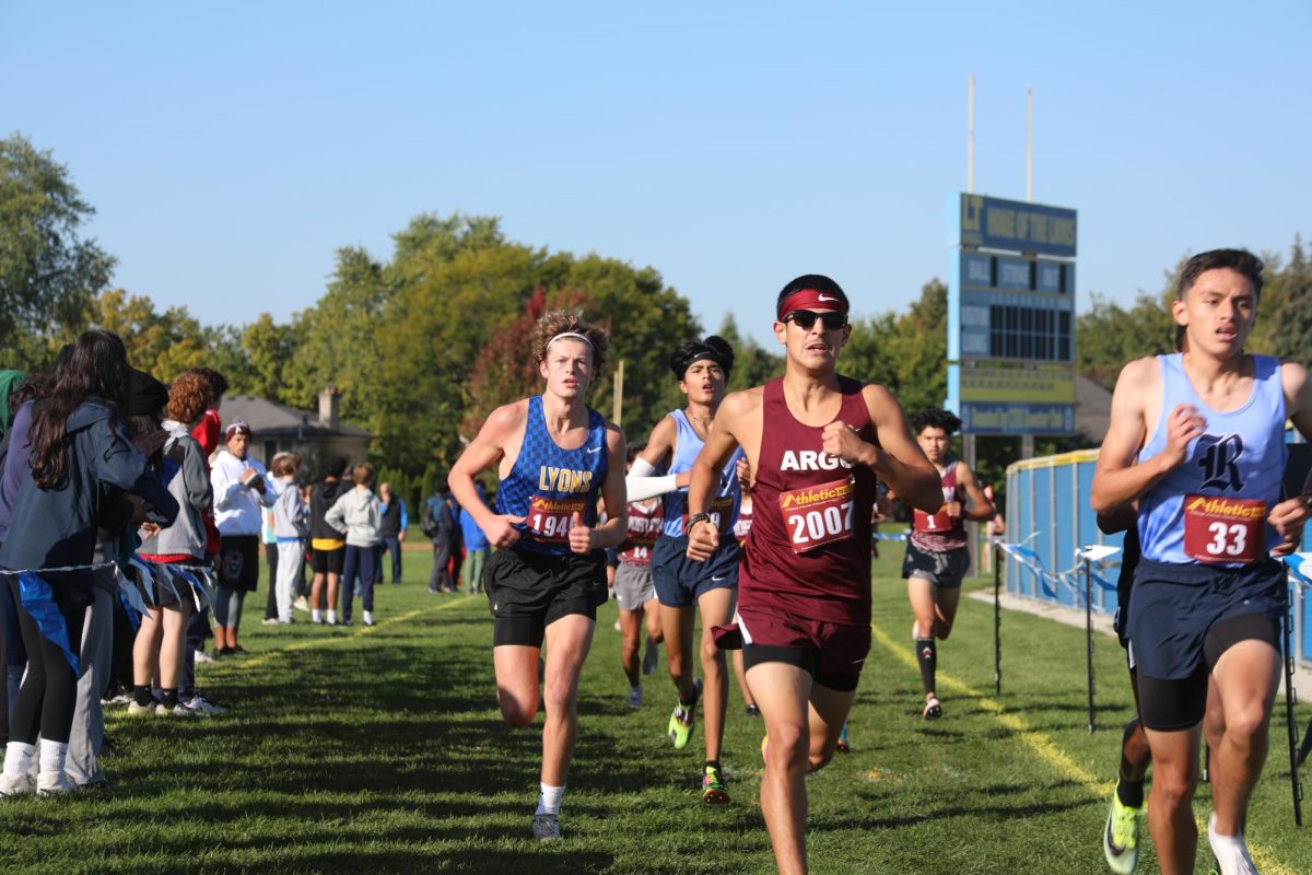 Brendan Whelton 24 at the cross country Regional invitational at SC on Oct. 21 (Garrity/LION). 