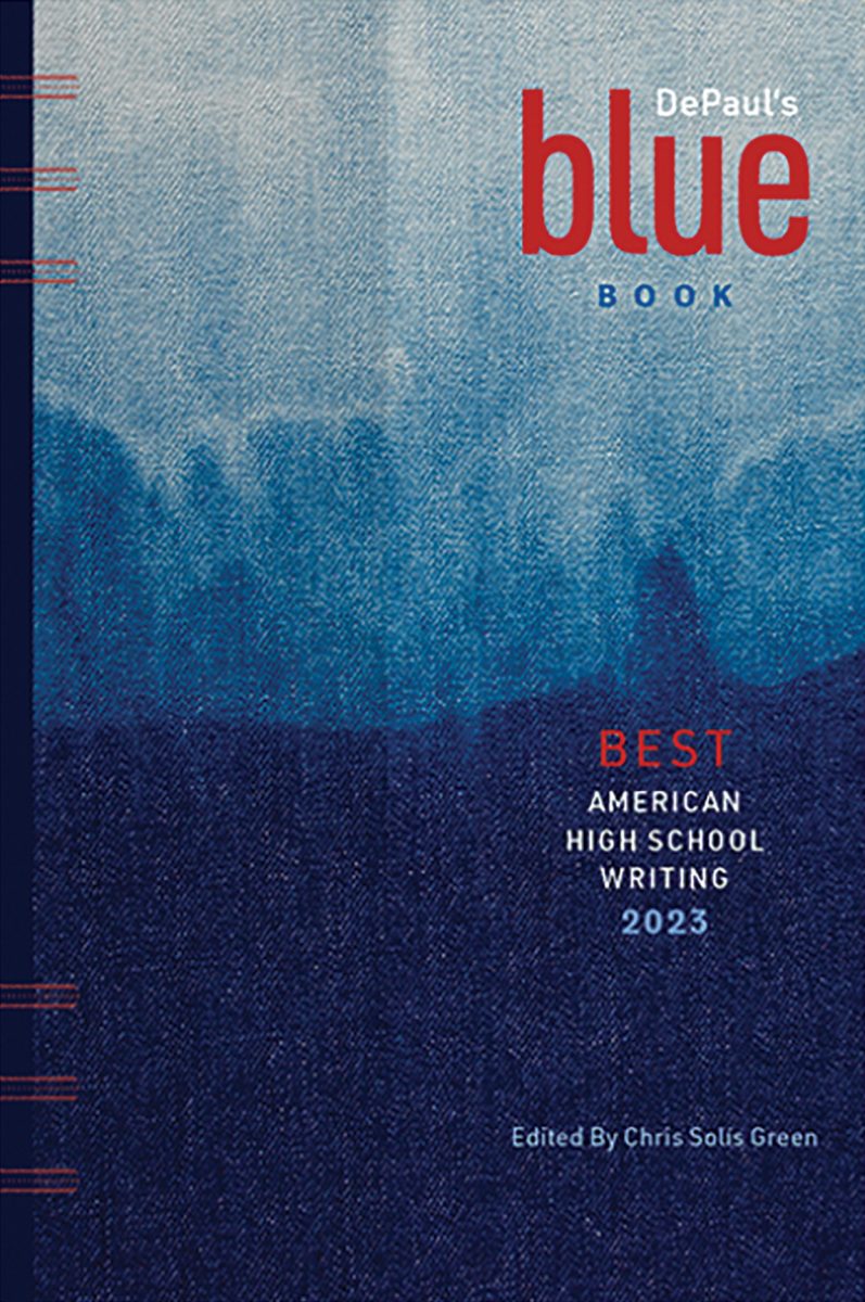 Cover of 2023 edition of DePaul Blue Book, online issue can be found at https://blogs.depaul.edu/bluebook/. (photo courtesy of DePaul Blue Book blog). 