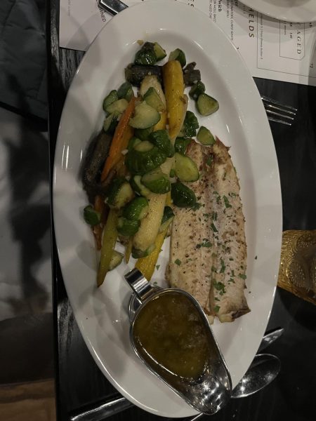 The Dover sole, an exclusive dish for Christmas Eve, at Hinsdale Prime Steak 