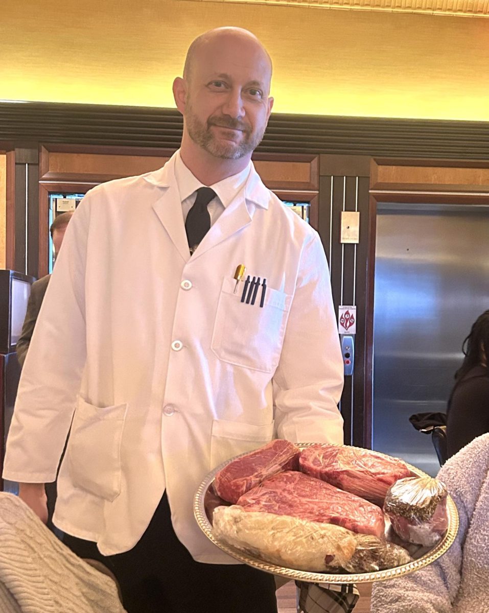  Before we ordered, our waiter Dave, explained the cleanliness of the steaks served at Gibson's Steakhouse.